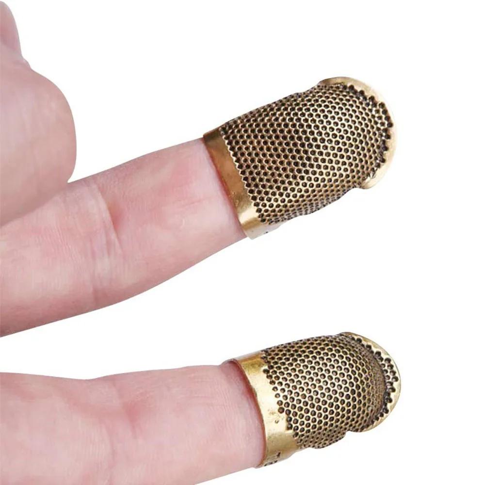 Finger Protector Thimble Ring Pins Needle Cushion Handworking Antique Metal Finger Protector Sewing Accessories
