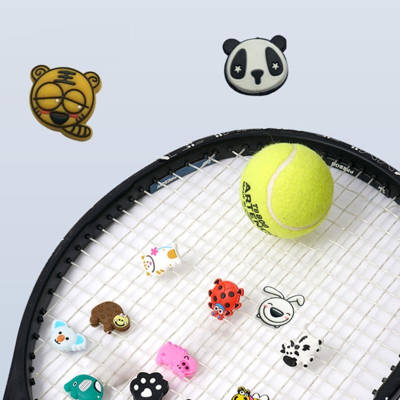 Cute Tennis Racket Vibration Dampener Silicone Cute Shaped Tennis String Absorber Vibration Dampeners for Tennis Racket