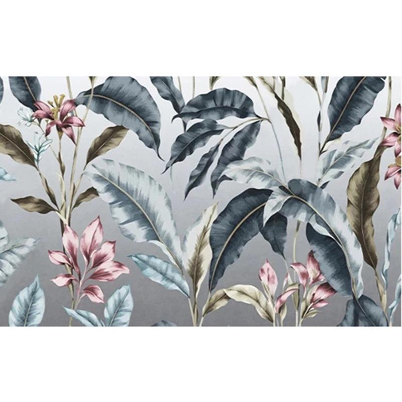 Tapet Foto 3D Pictat Manual Frunze Plante Flori Mural Pentru Living Dormitor Decor Mural de Perete
