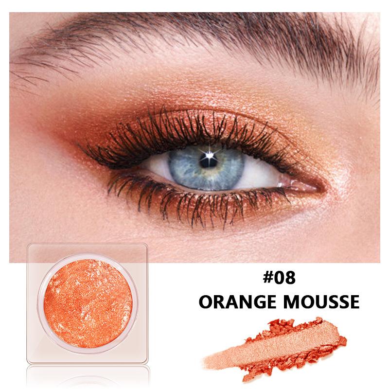 Ombretto monocromatico lucido Commercio estero Matte Pearlescent Glitter Beauty Makeup Ombretto a 12 colori