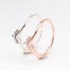 European & American Silver-Plated Wishbone Crown Ring for Women - Perfect Gift for Girlfriend