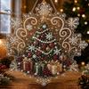 Funkelndes Edelstein-Kunstprojekt Weihnachts-Faux-Perlen-Malerei Sonnenfänger-Set, Acryl-Schneeflockenförmige Platte mit Spitze Kreatives Geschenk für Frauen Kante, 3D