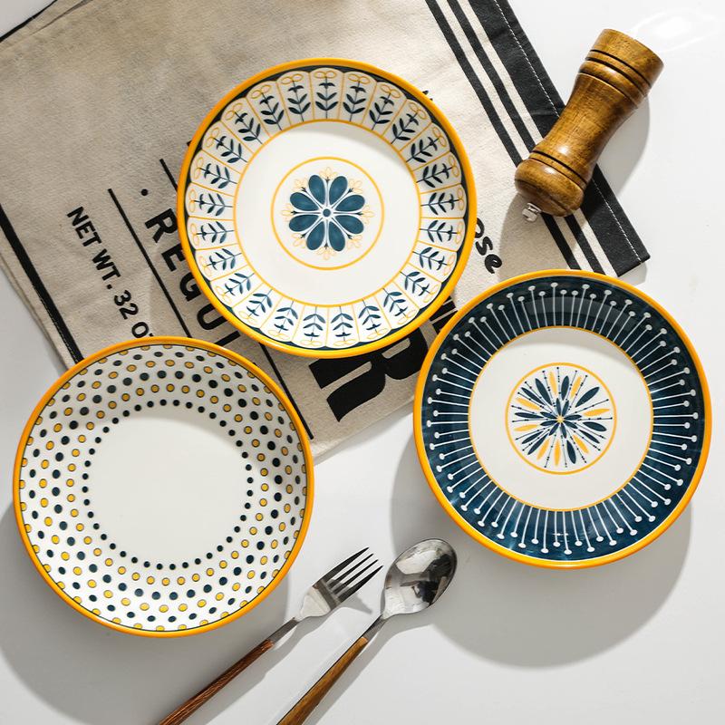 Nordic Ceramic Bowls And Plates Are Good-Looking Rice Bowls, Soup Plates, Vegetable Plates, Bowls, New Tableware For Home Use