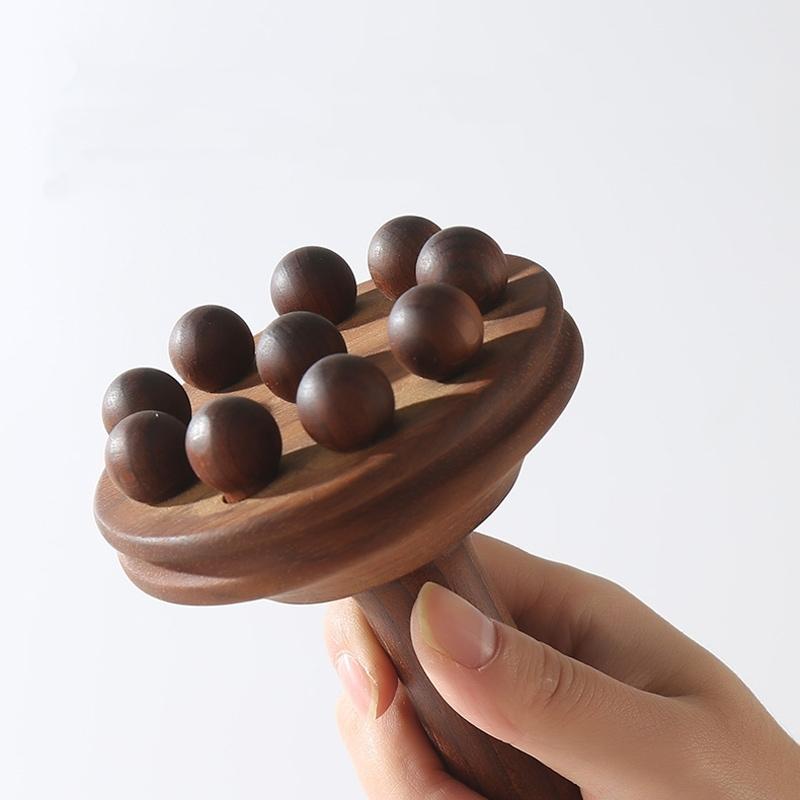 Wooden Hair Scalp Massage Comb Meridian Trigger Point GuaSha Tool for Body And Scalp Relaxation Acupressure Hair Care