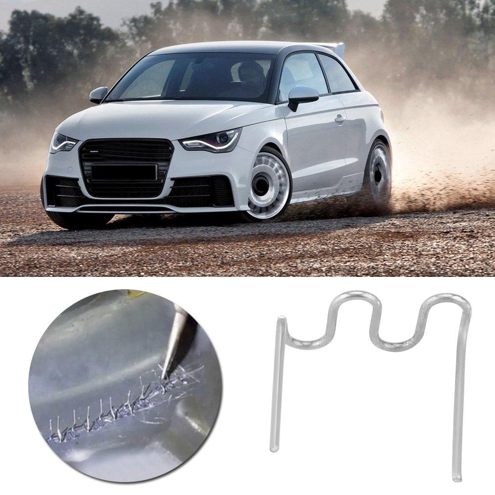 100 Stück Elektrische Heizstift Fusionsstift Wärme 0,8 mm Auto Stoßstangen Reparaturset Stoßstange Armaturenbrett Lampenfassung Kunststoffringe