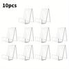 Set of 10 Durable Clear Acrylic Book Holders Featuring an Open Front Design - A-Frame Shelving Units Suitable for Home, Office