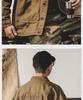 Men's Autumn Loose Fit Cotton Workwear Jacket - Trendy, Multi-Pocket, Plus Size, Casual Lapel Top