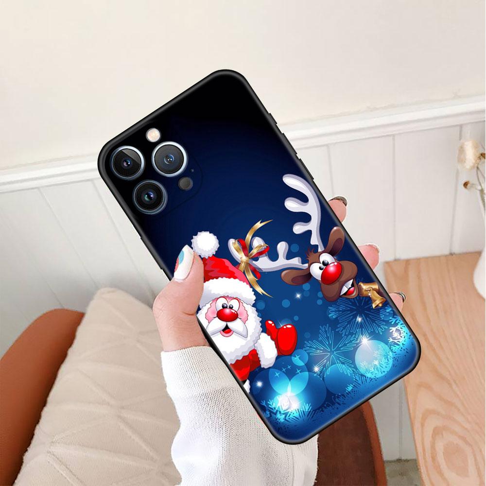 Merry Christmas Case For Apple iPhone 14 Pro Max 13 11 12 Mini SE 7 8 Plus X XS 6 6S Silicone Shell Phone Cover Soft TPU Funda