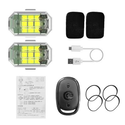 2pcs LED Strobe Light Car Warning Light Rechargeable Night Light Aircraft Lights with 7 Light