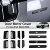 Car Decoration Door Mirror Cover For Kia EV3 2024-2026 Carbon Fiber Glossy Black Cars Accessories Styling Upgrade