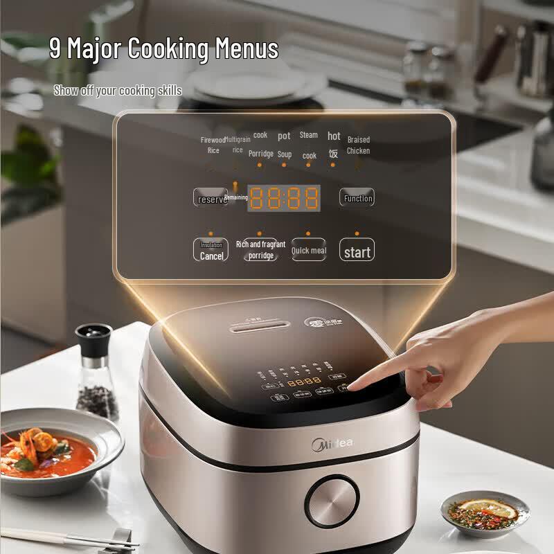 Midea 4L IH 0-Coating 316L Stainless Steel Smart Rice Cooker CN Plug (adapter Included)