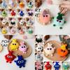 Cute Fluffy Elf Car Keychain With Real Rabbit Fur Ball
