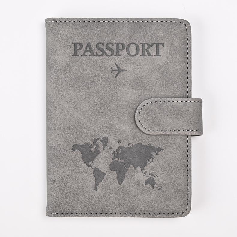 2024 Anti-Magnetic RFID Color-Changing PU Passport & Ticket Holder Wallet