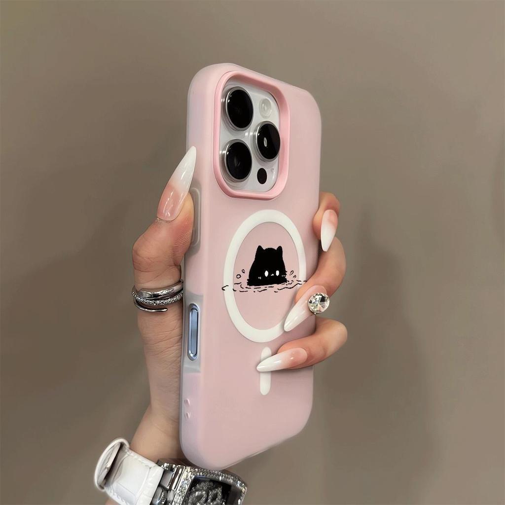 Magnetic Jelly Two-in-one Mobile Phone Case for Iphone14promax for Apple Mobile Phone Protective Case Silicone Double Layer