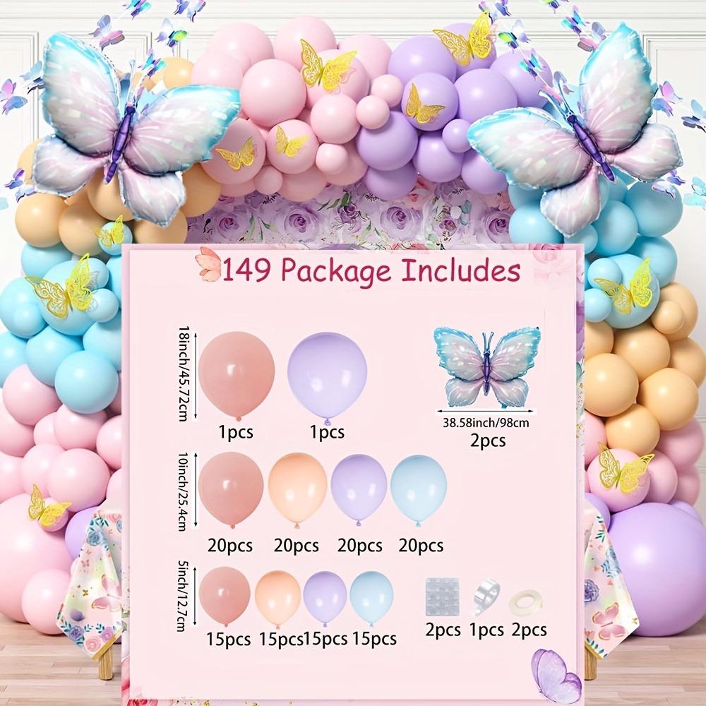 

149PCS Butterfly Balloon Garland Arch Kit, Wedding, Birthday Party, Anniversary, Graduation, Festival, Room Decoration Other