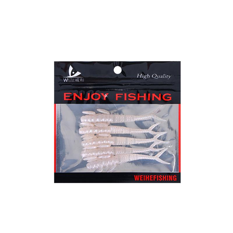 7.3Cm/1.3G/5 Pieces Of Soft Bait Containing Xenozoon Tpe Material Soft Bait Multi-Color Luya Fishing Bionic Bait