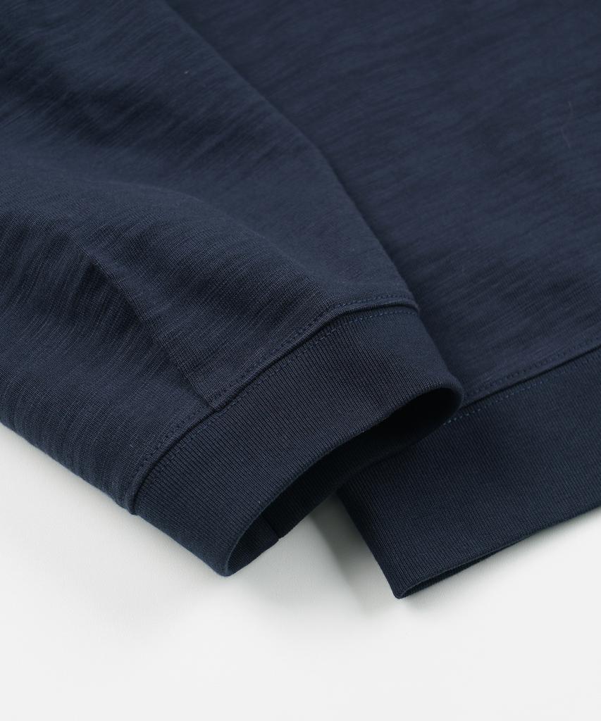 FRIZMWORKS Slub Henley Neck L/S Tee _ Navy
