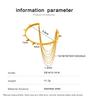 European-American Tassel Armband: 18K Gold U-Shaped Titanium Steel Bracelet