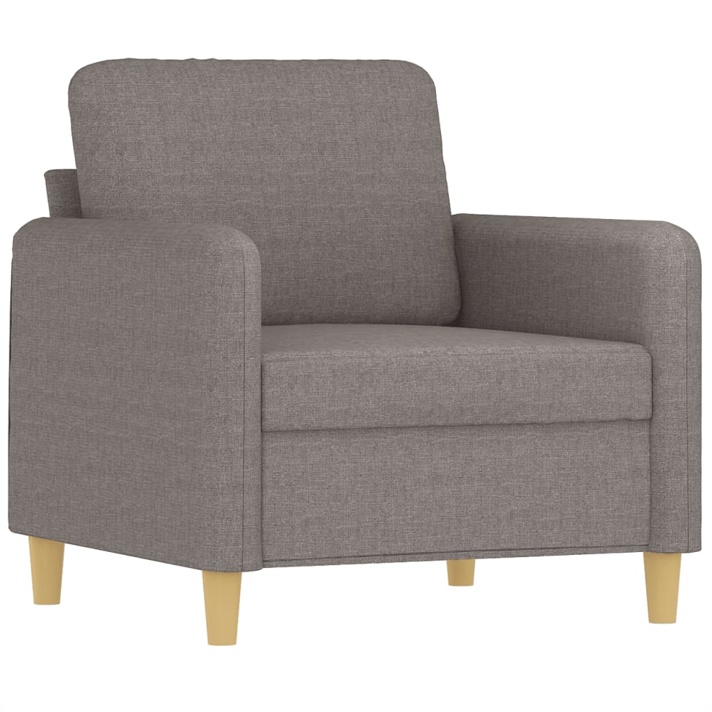 Vidaxl Armchair, Taupe, 60 Cm, Upholstered In Fabric