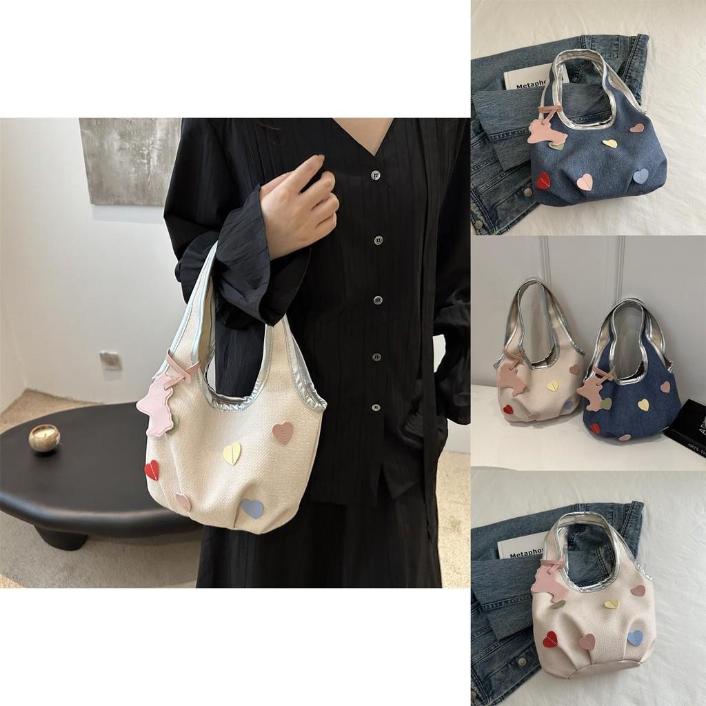 Chic 2024 Korean Floral Handheld Tote Bag With Simple Aesthetic Design Ideal For Everyday Use