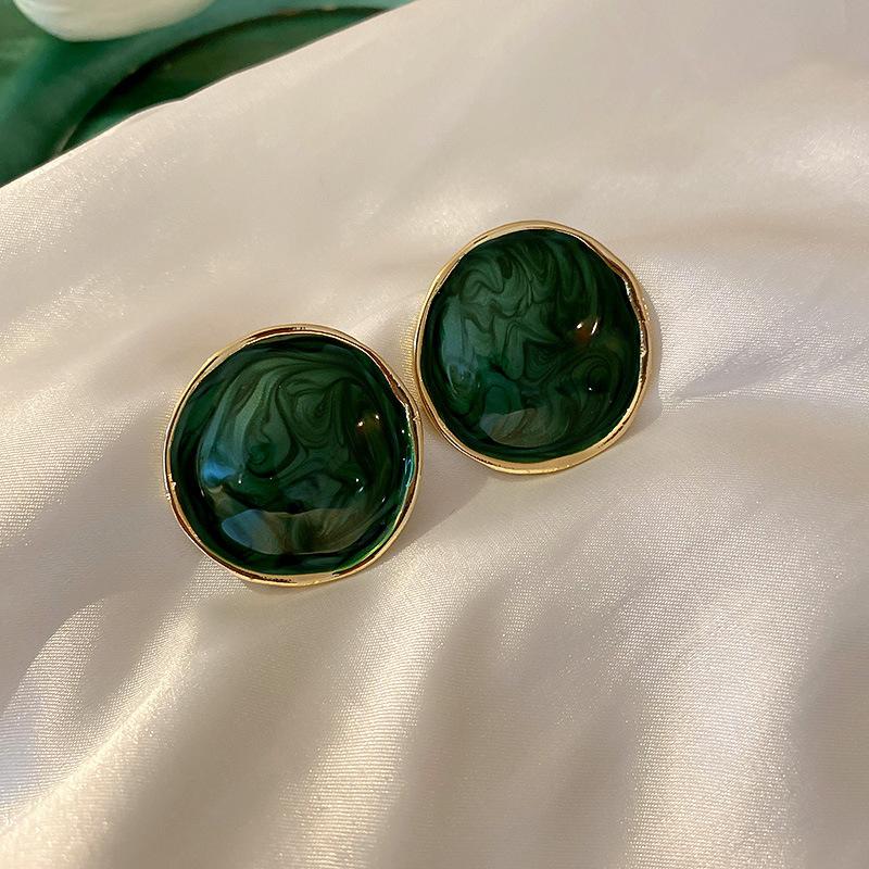 Mori Butterfly Flower Green Earrings Temperament Versatile Stud Earrings Personality Sweet Small Fresh Earrings
