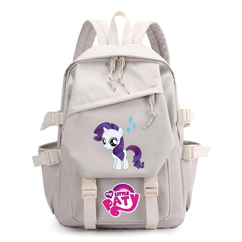 Pony Poly Rainbow Pony Printed Student School Bag Large Capacity Primary And Secondary School Student School Bag Children'S Backpack