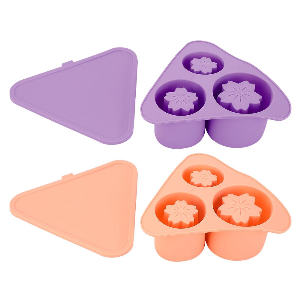 Ice Cube Tray Large Capacity Food Grade Silicone Hollow Cylinder Ice Cube Maker with Lid for 20 30 4
