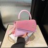 Borsa a Spalla Quadrata Piccola in PU alla Moda con Patta Superiore per Uso Quotidiano Casual