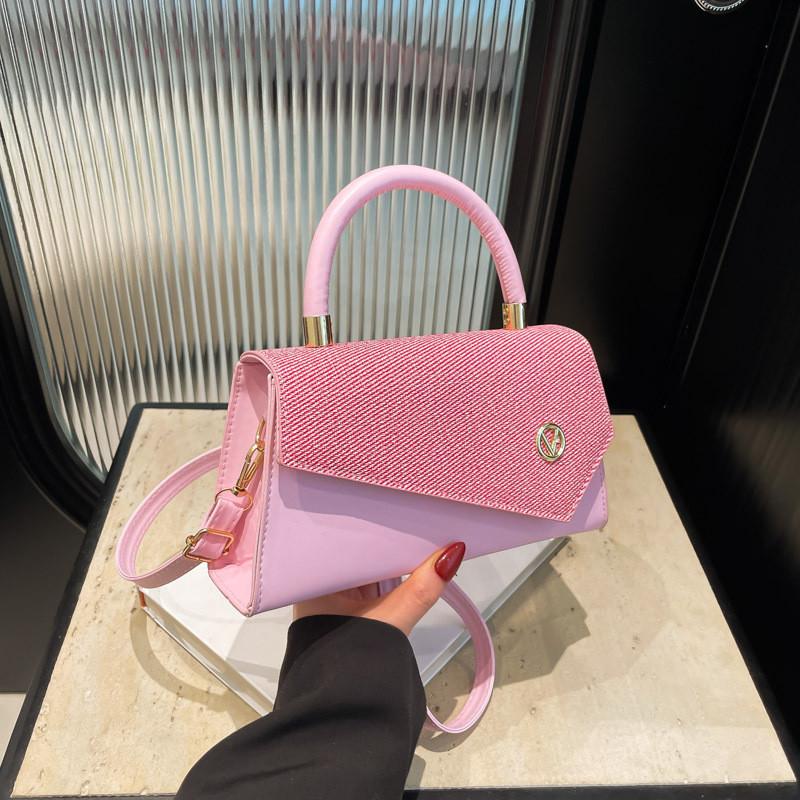 Borsa a Spalla Quadrata Piccola in PU alla Moda con Patta Superiore per Uso Quotidiano Casual