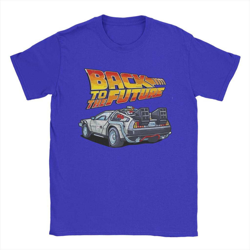 Back To the Future T Shirts DMC DeLorean Cotton Tops Beach Classic Short Sleeves T Shirt O Neck Harajuku Custom Logo Tshirt