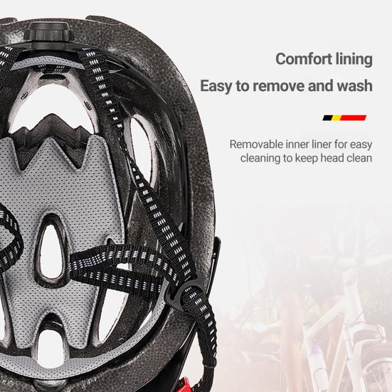 Fahrradhelm Atmungsaktiv Stoßdämpfend Einheitsgröße Komfort mit Polster Visier Mountainbike-Helm für Männer Frauen