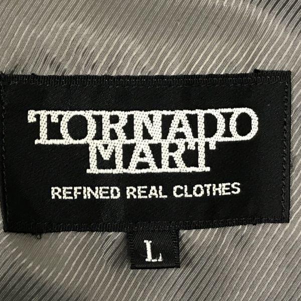 Tornado Mart/Striped Tailored Jacket/L/Black/Single/2-Button/Inner Pocket(USED)