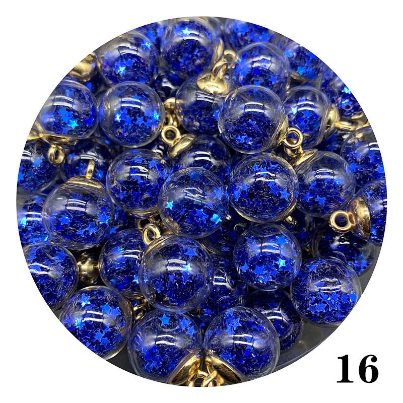 Star Sequin Glass Ball Pendant for Nail Art, Necklaces, Hair Accessories & Keychains
