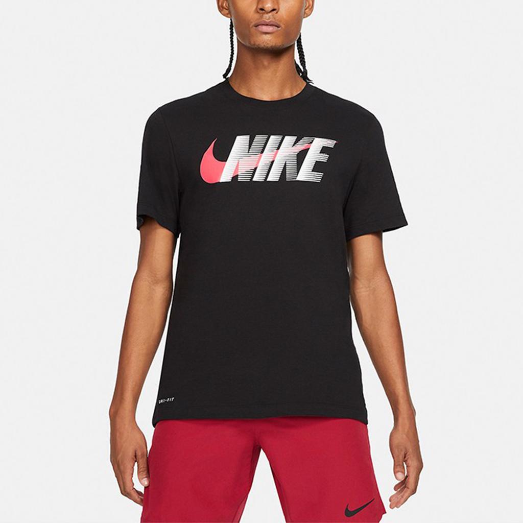 Nike Dfc Slub Block Swoosh Logo Print Short Sleeve Casual T-Shirt Men Tops Black CZ9727-010