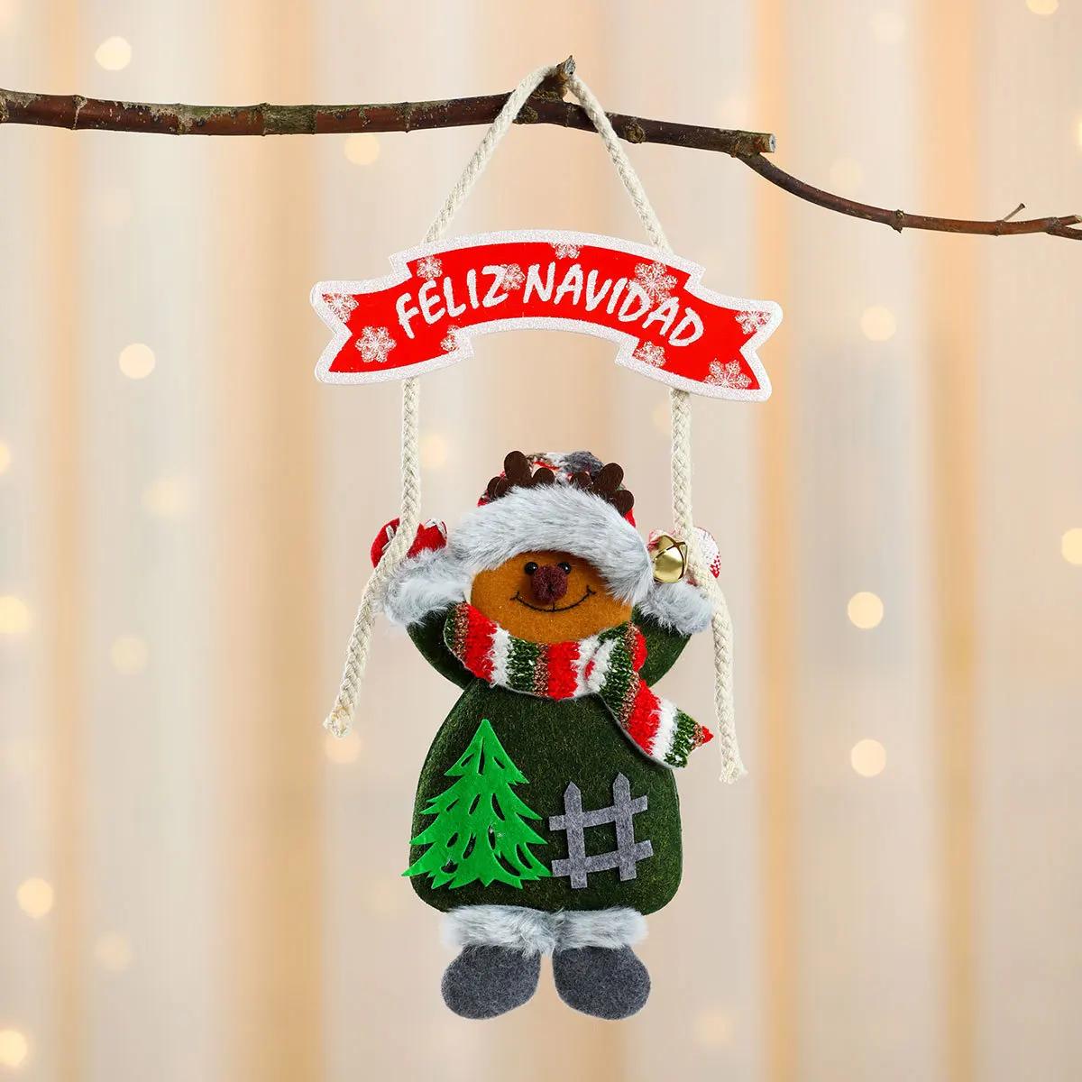 

Новый рождественский KT Board Ткань Поднятая рука Фигурка Подвесное украшение Сцена Композиция Буква Знак Подвеска