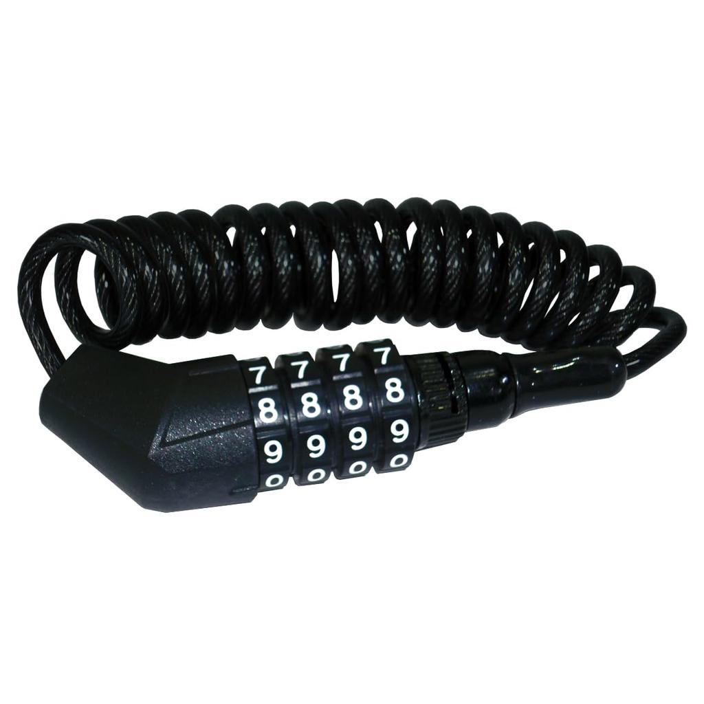 CAPTAIN STAG Bicycle Key Lock Compact 4 Dial Lock Coil