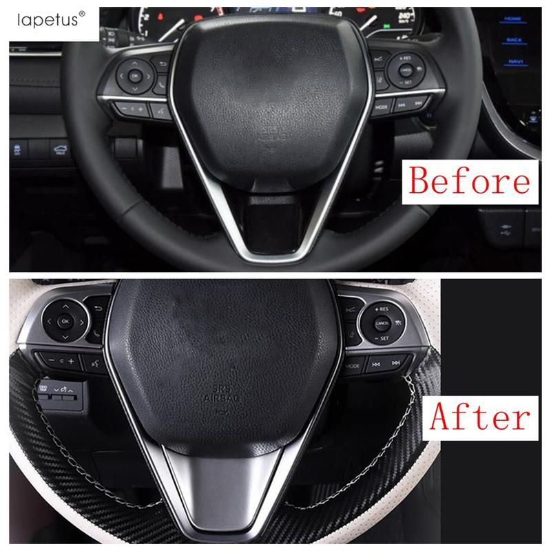 Steering Wheel Frame Decoration Cover Trim Fit For Toyota Venza / Harrier - 2024 ABS Red / Matte / Carbon Fiber Accessories