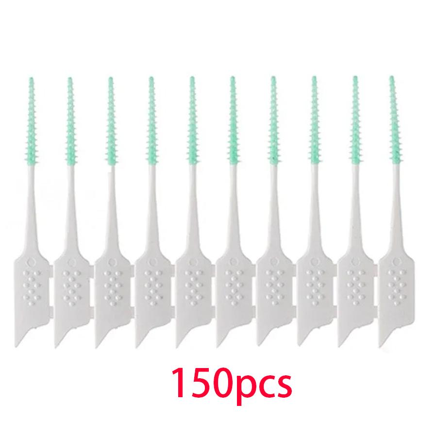 150Pcs Interdental Brush Soft Rubber Teeth Cleaning Tools Dental Care Oral Hygiene Between Teeth Toothbrush