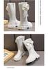 Girls' Bow Long Leather Boots - 2025 Autumn/Winter Stylish Princess Collection