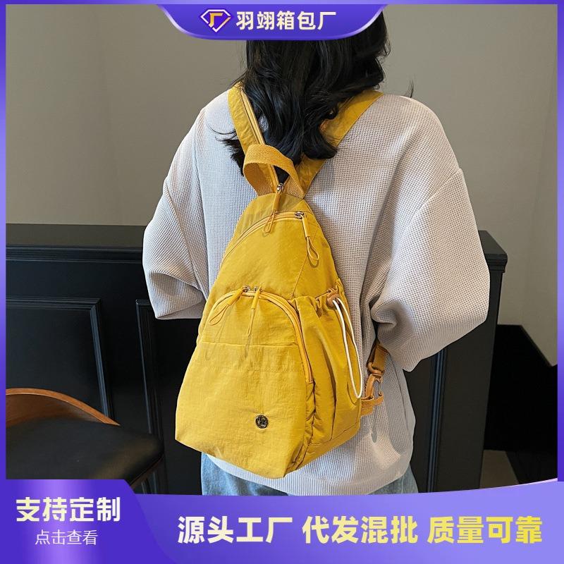 Multi-purpose backpack women's new casual versatile large-capacity backpack commuter student breast bag messenger bag