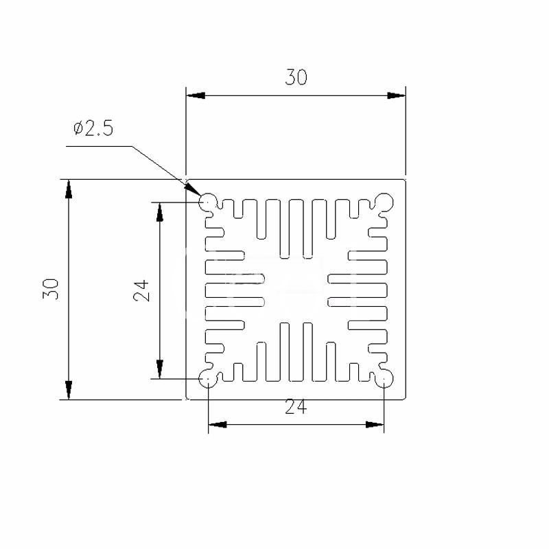 

3pcs Triode Heat Sink With Fan 30*30*50/100mm Powerful Electronic Tube Radiator Wind Tunnel Aluminum Heat Dissipation 30x30x50mm