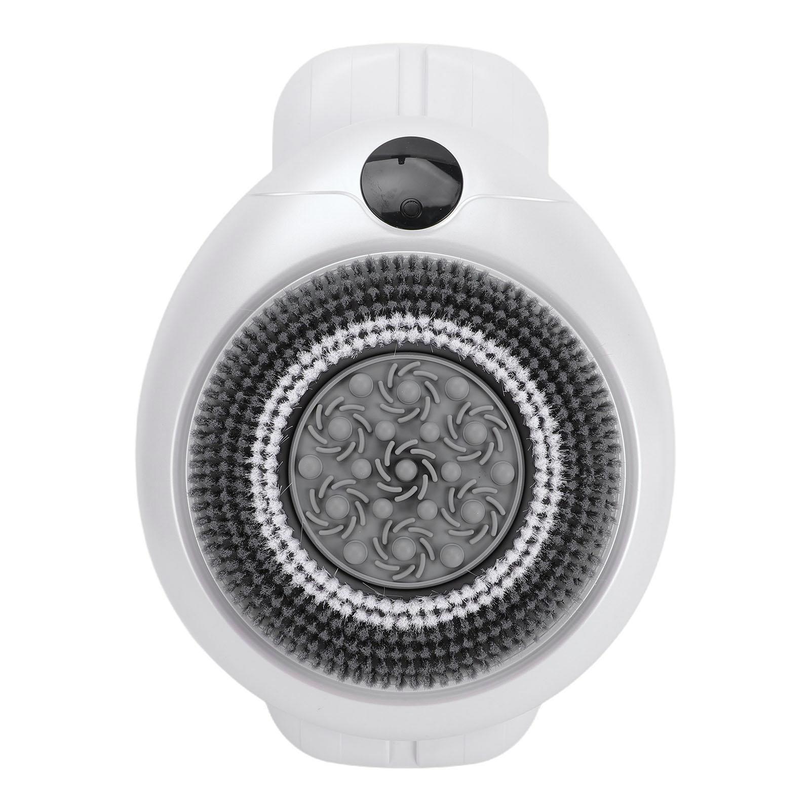Electric Shower Back Cleaning Brush Deep Cleansing Wall Mounted Automatic Back Scrubber with Replacement Silicone Brush