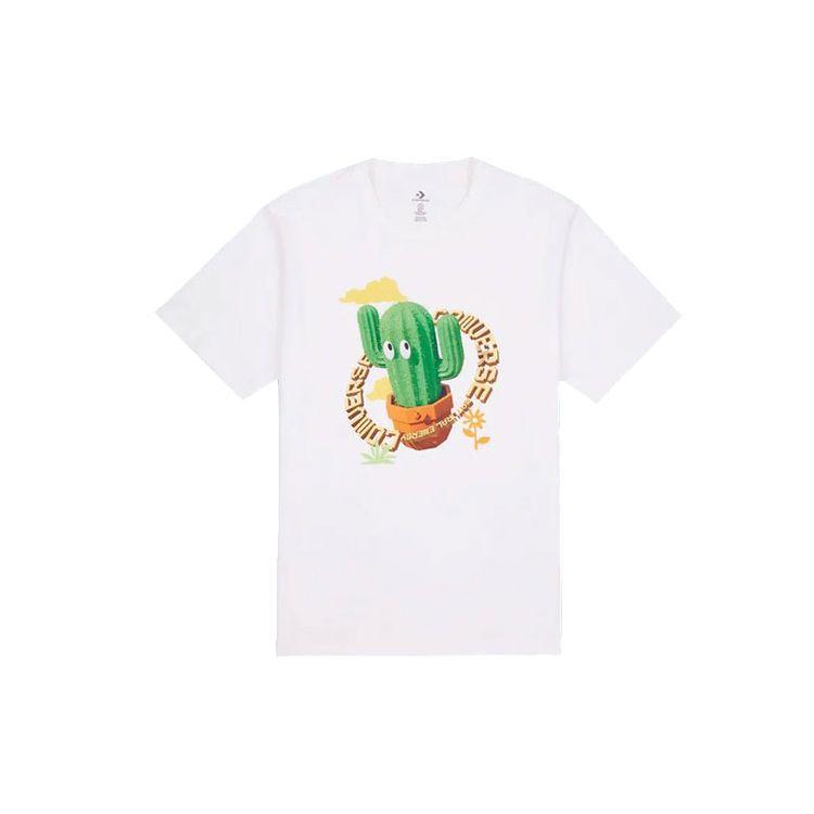 

Converse Alphabet Print Crewneck Футболка с короткими рукавами Мужские топы Белые 10023995-A01