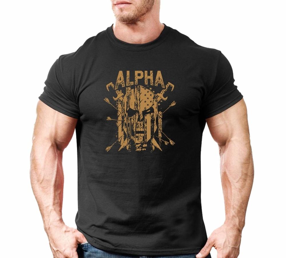 

Alpha Spartan T Shirt Gym Motivation Training Workout Boxing MMA Gymwear Top 3XL