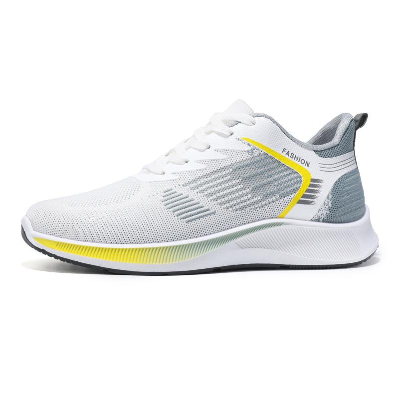 Men's shoes autumn new sports shoes men's breathable men's mesh shoes Korean version trend non-slip black and white shoes versatile casual