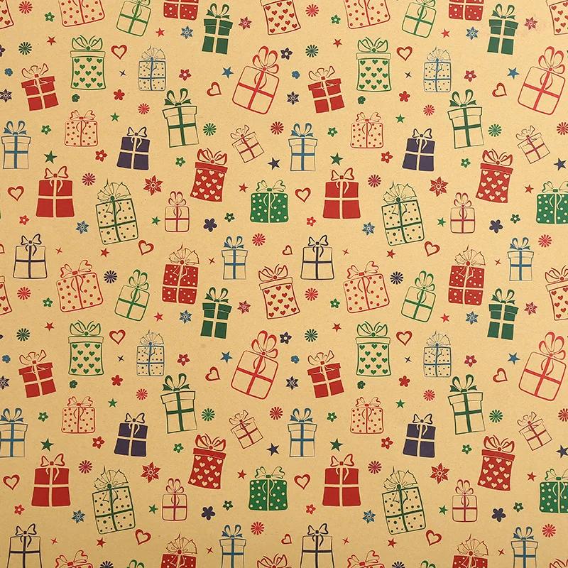 Kraft Gift Wrapping Paper Christmas Gift Packing Paper Parcel Packing Art Craft Home Decoration Festive Party Supplies