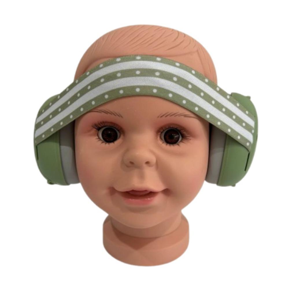 

2 in 1 Baby Ear Muffs Portable Infant Noise Reduction Earmuffs Noise Cancelling Muffler Travel Use зелёный