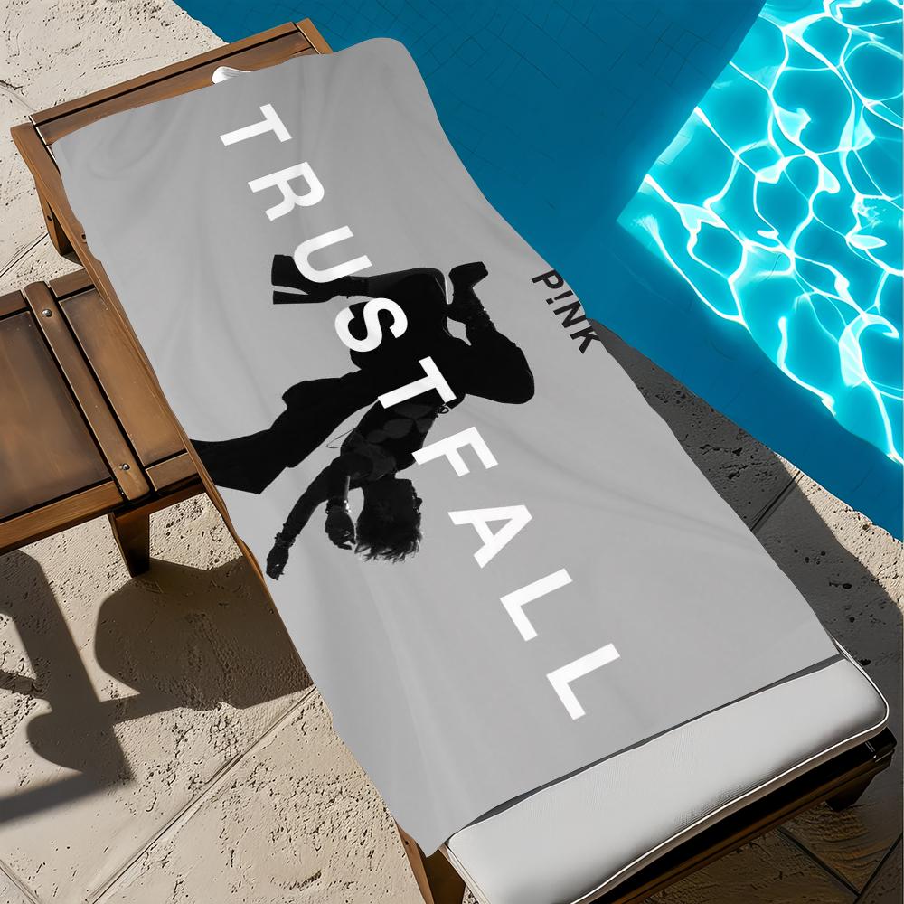 Rosa Handtuch Vertrauensfall Strand Bad Schnelltrocknend Leicht Tragbar Sauna Camping Sänger Klassisch Schwimmbecken Reise