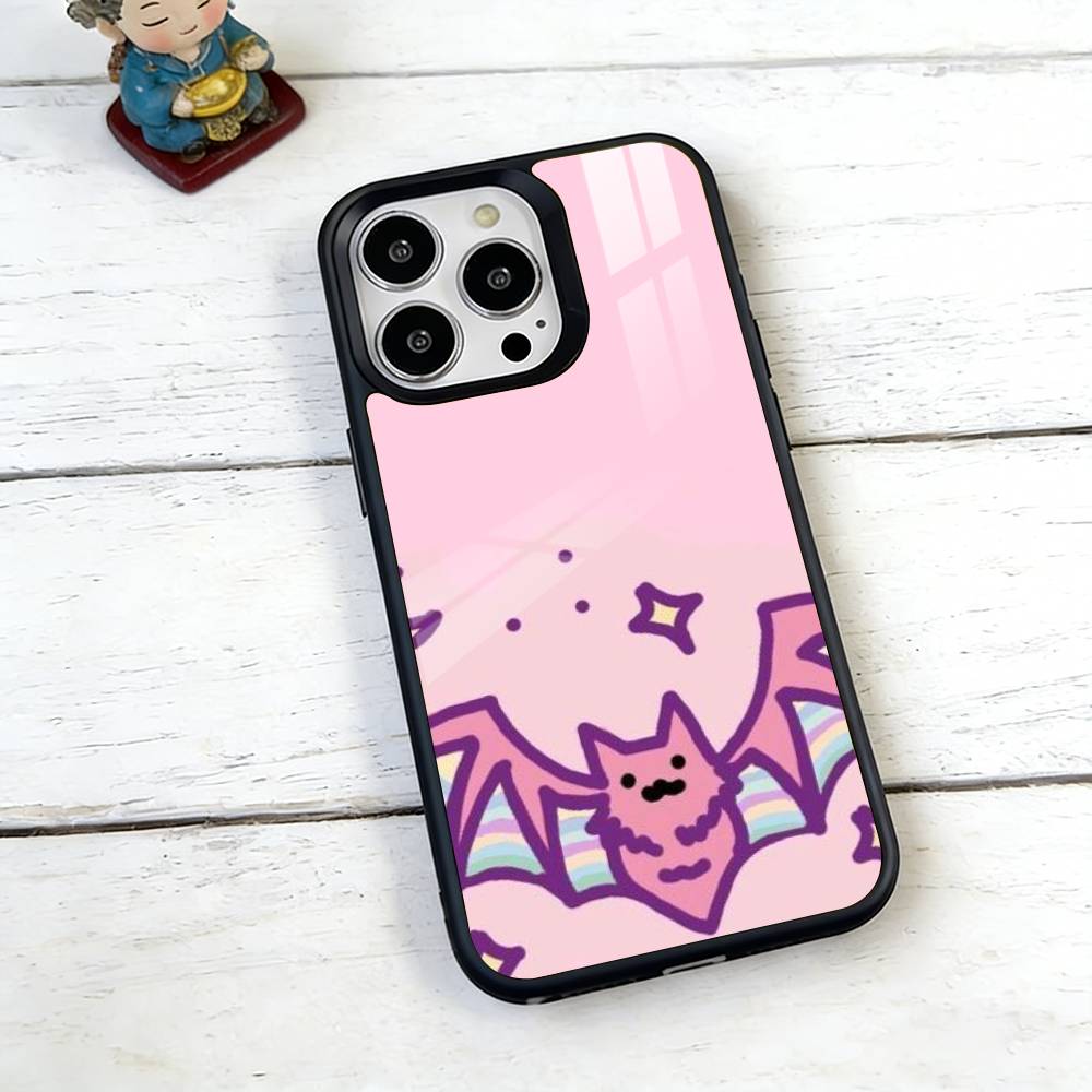 Sweet Bat Phone Case For iPhone17,16,15,14,13,12,11 Plus,Pro Magnetic with Magsafe Wireless Charging