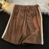 Summer Casual Y2k Shorts for Men Retro Loose Straight Short Pants Strip Contrasting Color Gym Shorts